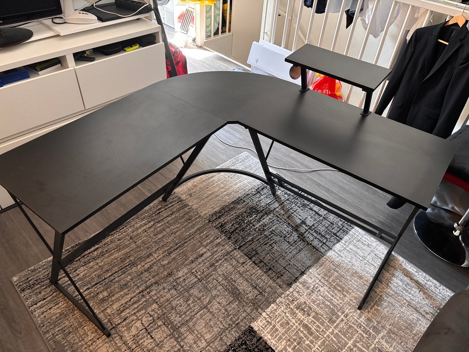 Hoekbureau zwart te koop, Ophalen, Zwart, Gebruikt, Hoekbureau