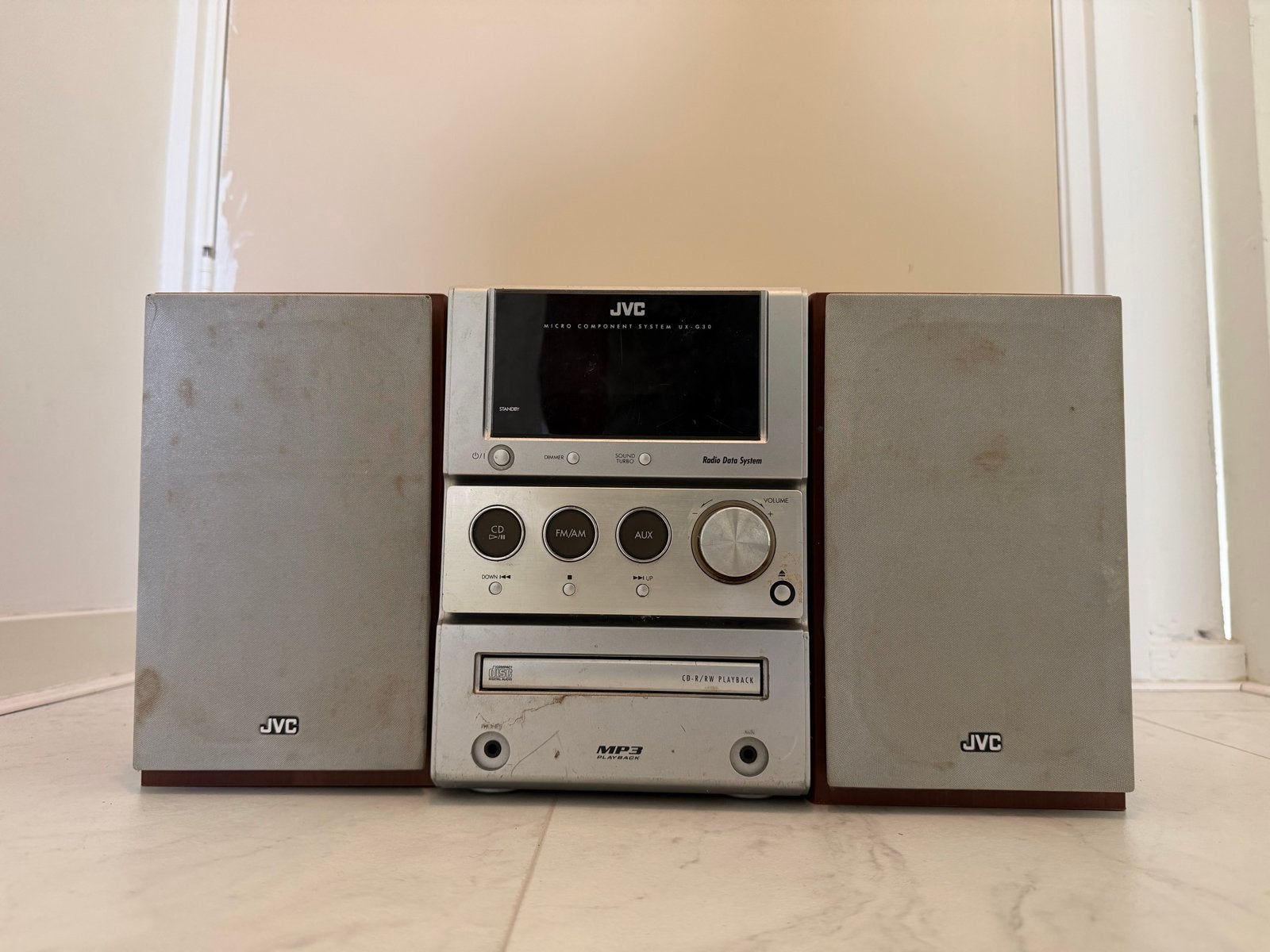 Vintage JVC Micro Component System UX-G30 met speakers, Audio, Tv en Foto, Stereo-sets, Ophalen, Gebruikt, JVC, Microset