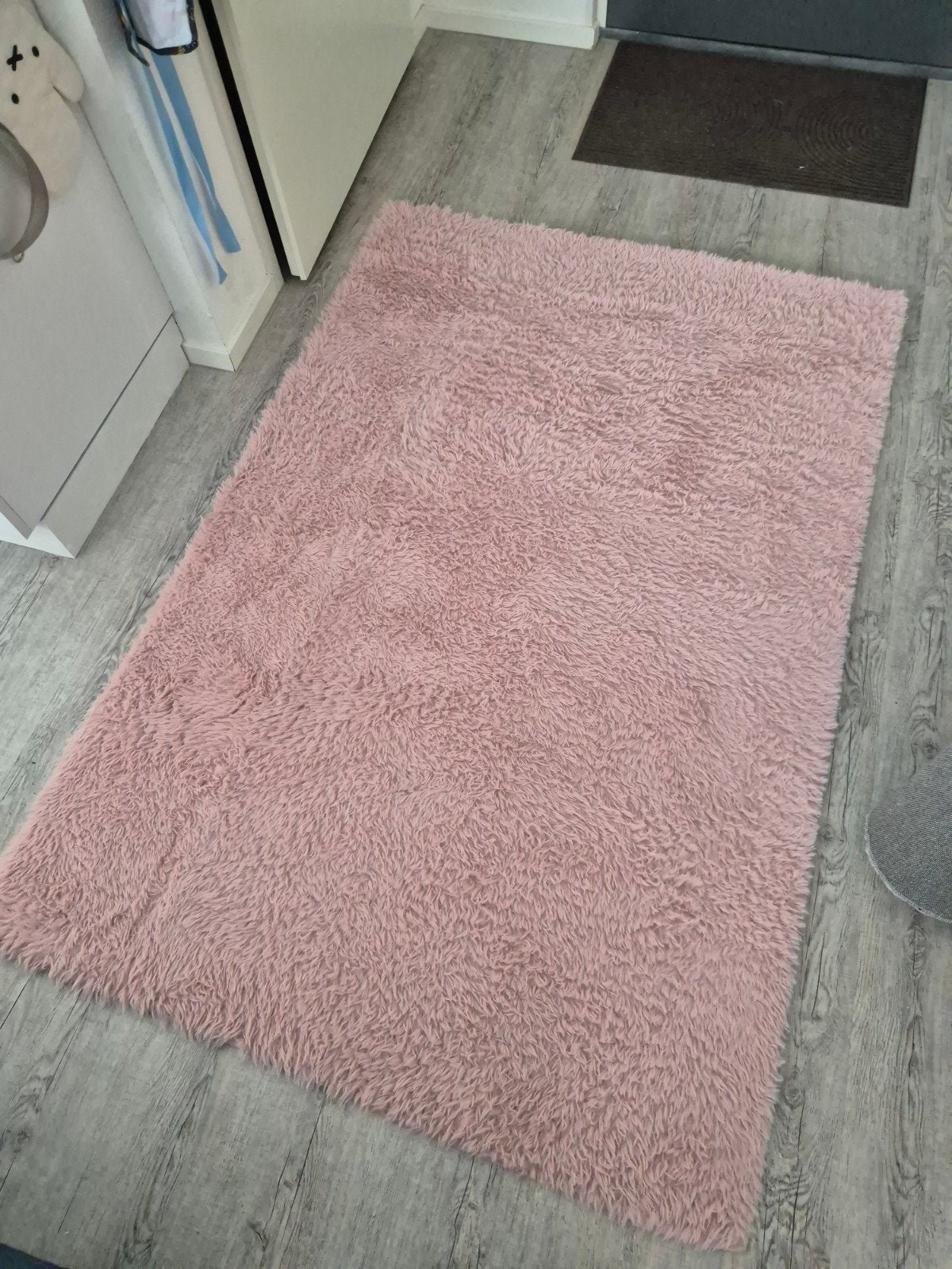 Roze fluffy vloerkleed Xenos 120x180 cm, Ophalen, 100 tot 150 cm, Fluffy, 200 cm of meer
