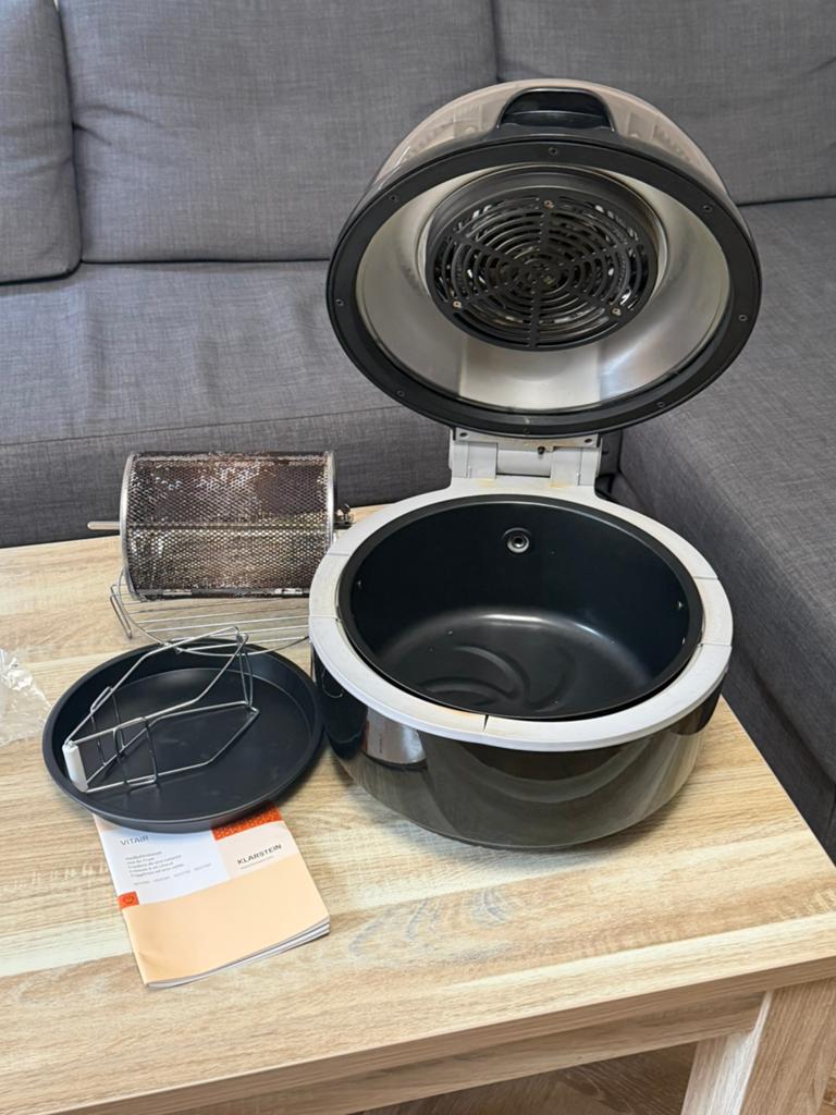 VitAir 1400W 10L Airfryer Zwart, Ophalen of Verzenden, Nieuw, Overige typen