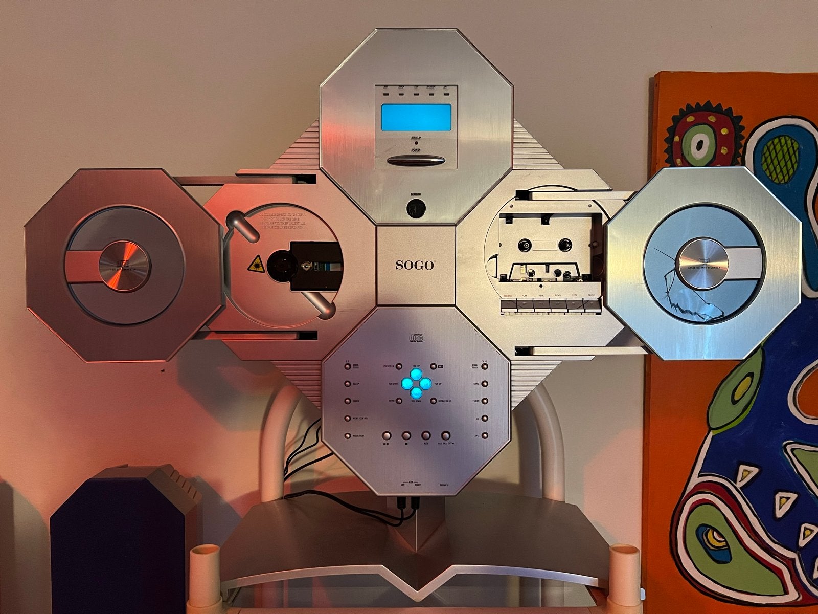 Sogo Stereo Set met CD, Cassette, Radio en Speakers, Audio, Tv en Foto, Stereo-sets, Gebruikt, Cassettedeck, Losse componenten
