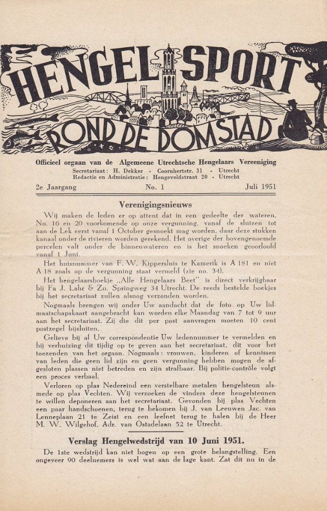 Nummer 1, 2, 3, 4, 5  2e jaargang 1951 van de AUHV, Watersport en Boten, Ophalen of Verzenden, Zo goed als nieuw, Boek of Tijdschrift