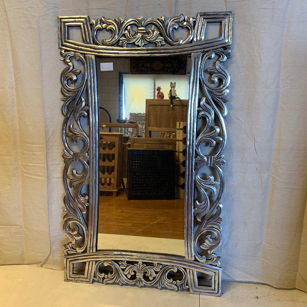 barok spiegel zilver - lijst 140 x 85 cm - Gratis bezorgd, TTM Wonen, Meubels – (Perzische) Tapijten en Woonaccessoires, Nieuw
