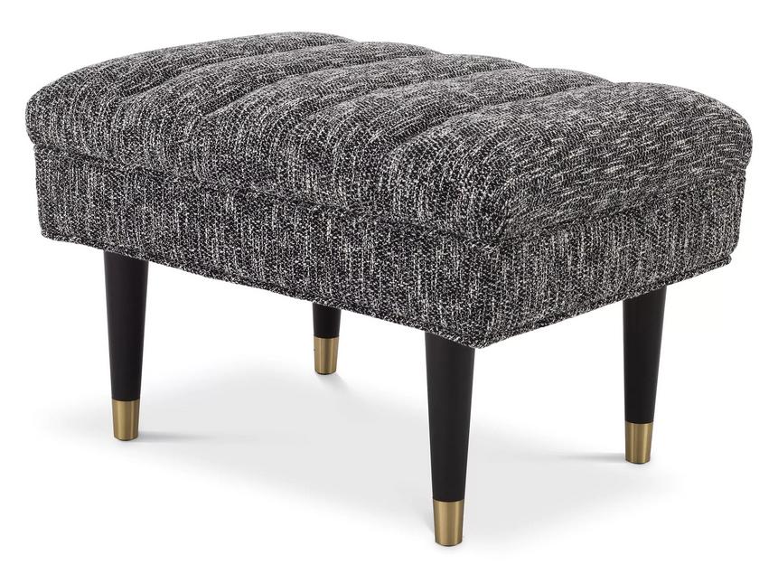 NIEUWE LUXE VOETENBANK HALBANKJE POEF – EICHHOLTZ MARGOT, Eichholtz, 50 tot 75 cm, Nieuw, Stof