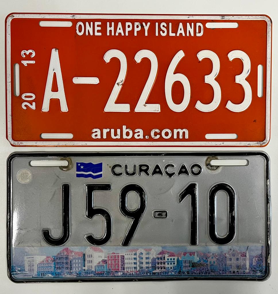 Nummerplaten Aruba en Curacao, Ophalen of Verzenden, Gebruikt, Auto's