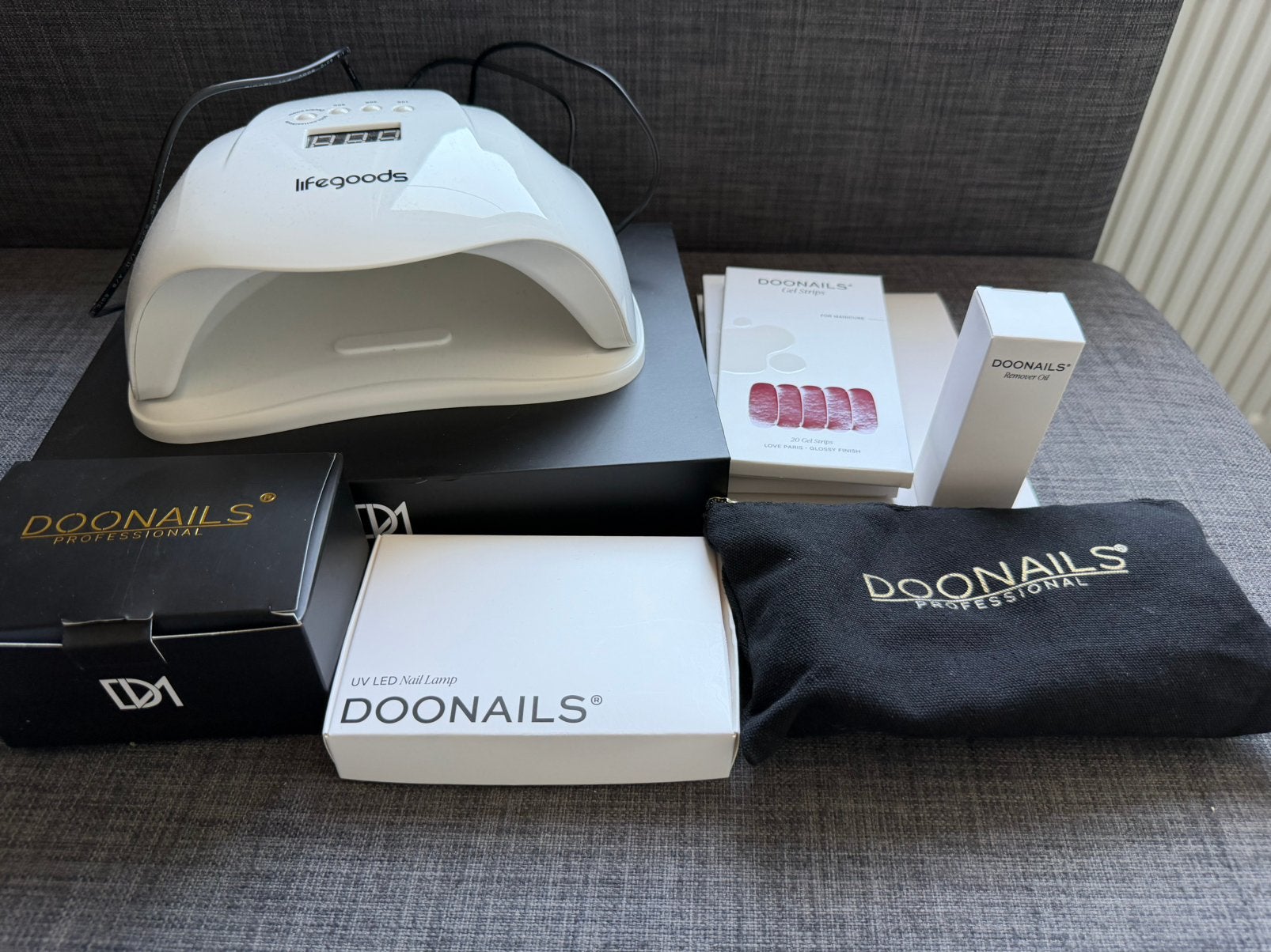 Doonails dipping powder en uv gel strips, Ophalen of Verzenden, Zo goed als nieuw, Overige kleuren, Handen en Nagels
