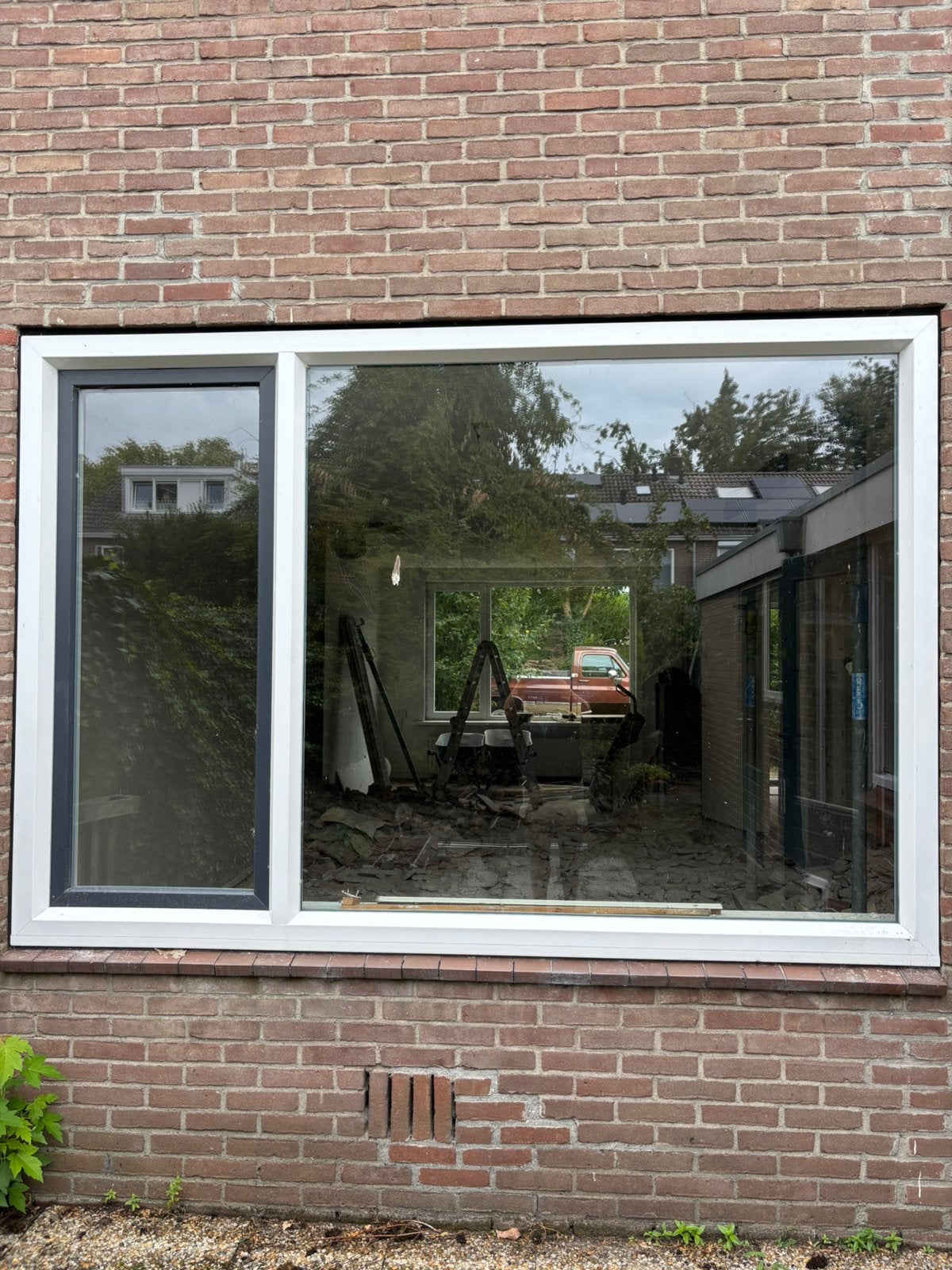 Kunststof kozijn met glas, Doe-het-zelf en Verbouw, Kozijnen en Schuifpuien, Ophalen, Zo goed als nieuw