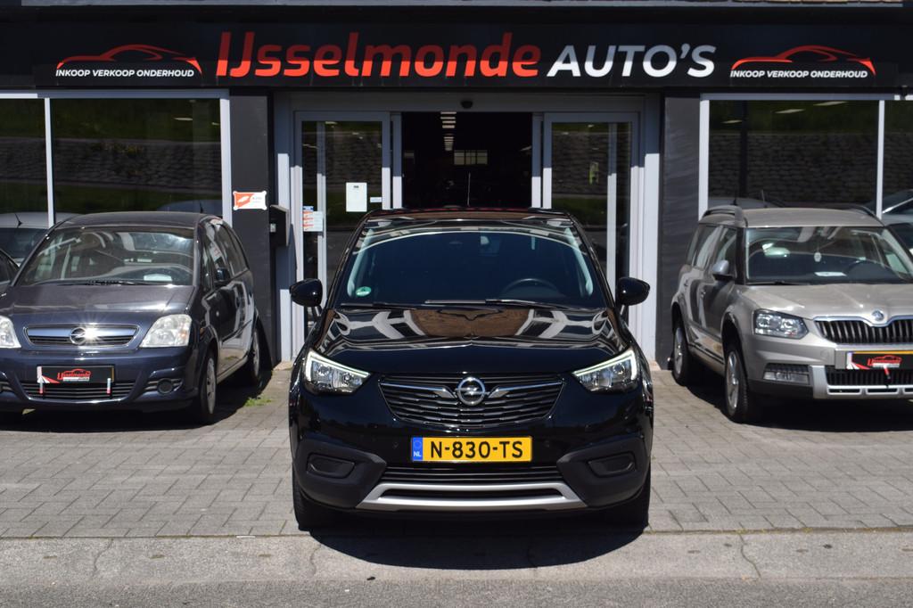 Opel Crossland X 1.2 Turbo Innovation Automaat Stoel/Stuurwi, 840 kg, Euro 6, Leder en Stof, Zwart