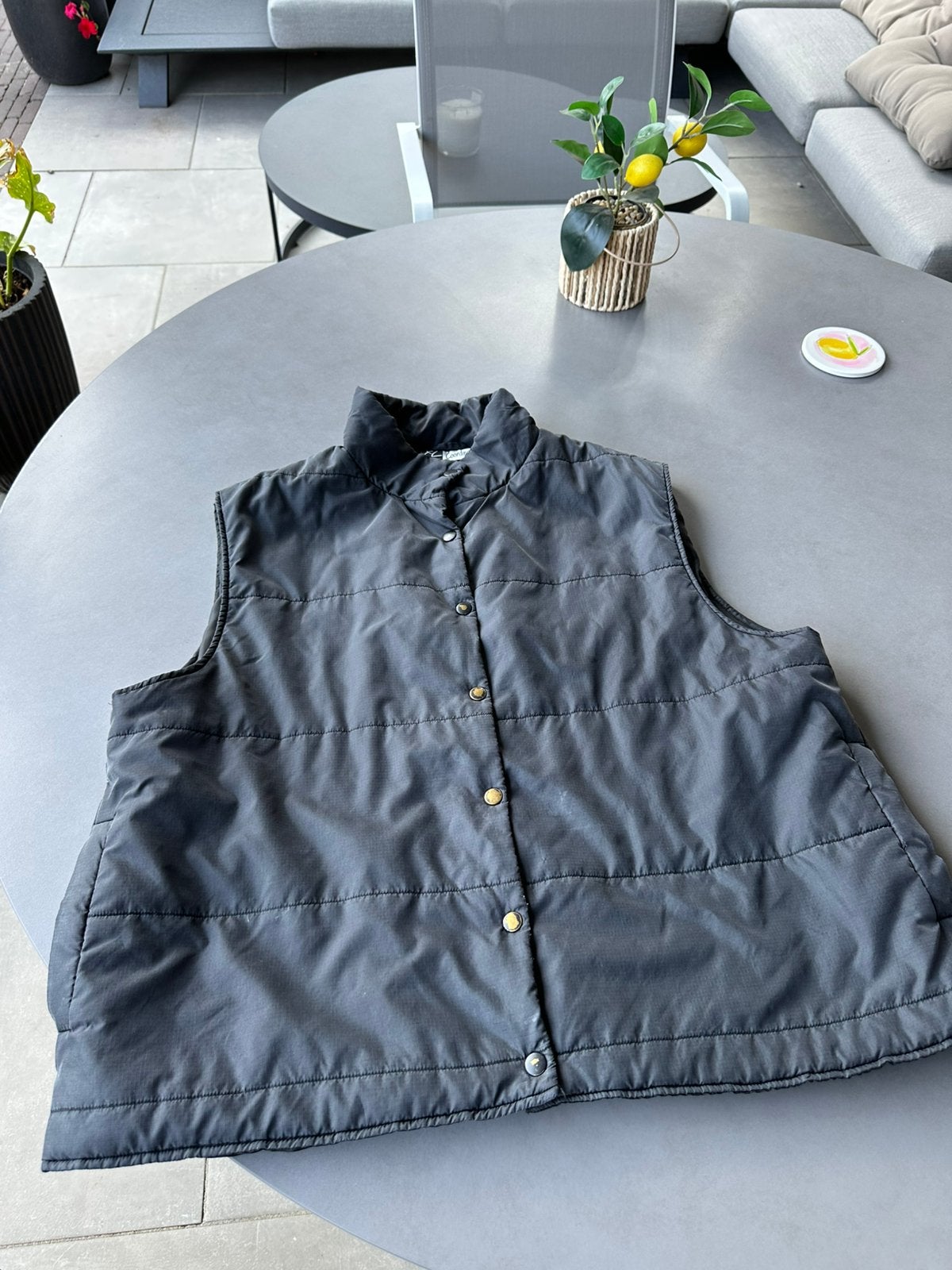 Blauw-grijze XL-Coordinates bodywarmer, maat 52/54, Kleding | Dames, XL-Coordinates, Jas of Mantel, Gedragen, Verzenden