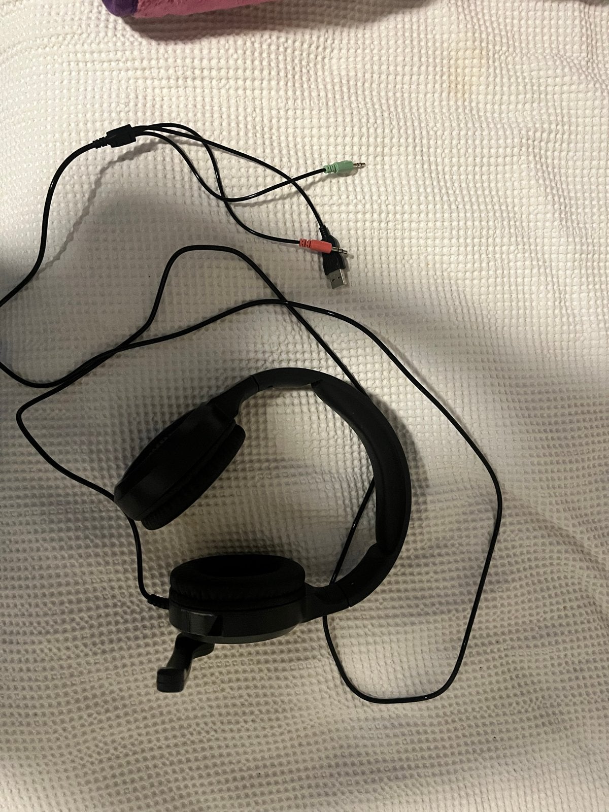 Zwarte bedrade gaming headset met microfoon