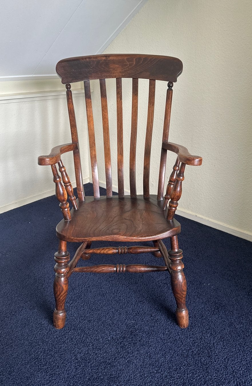 Antieke houten stoel met armleuningen, Antiek en Kunst, Ophalen