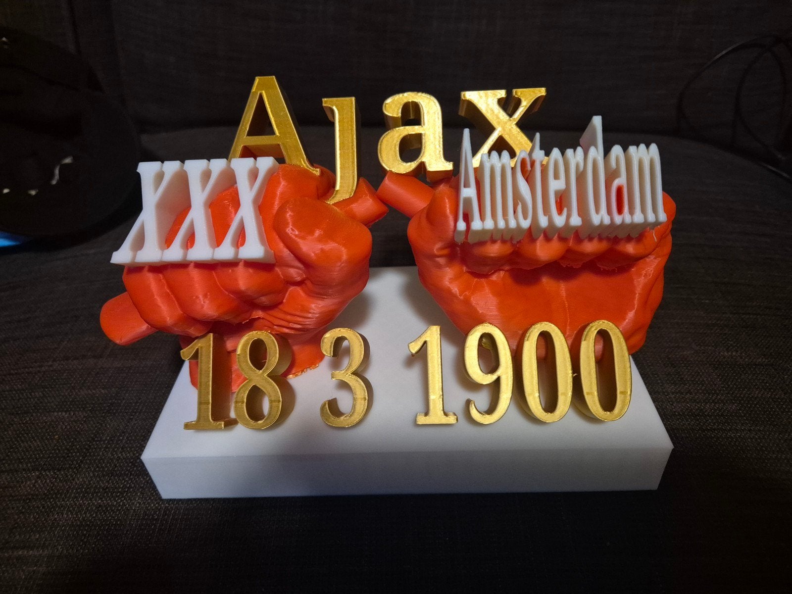 Uniek Ajax Amsterdam 3D-geprint beeldje, Ophalen, Zo goed als nieuw