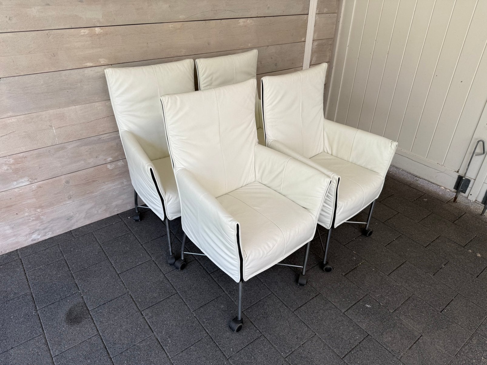 Montis Chaplin stoelen 4 stuks wit goede staat, Ophalen, Zo goed als nieuw, Eenpersoons, Minder dan 150 cm