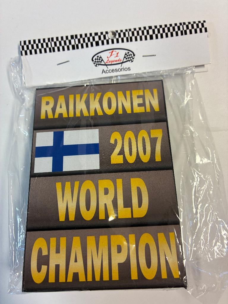 98957: Pitbord - Kimi Raikkonen - World Champion 2007 - 1:12, C/ Segorbe 37 – 03206 – Elche – Alicante, Cartrix, Overige typen