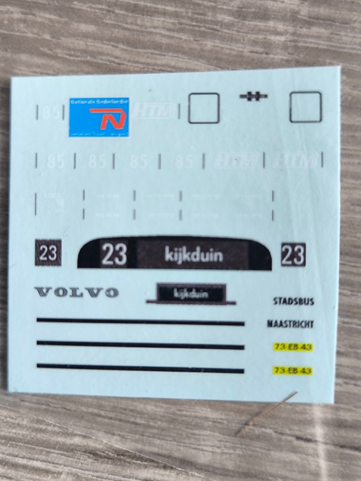 Hb model bus HTM Decals - Diverse Lijnen en Bestemm, Verzenden, Nieuw, Overige merken