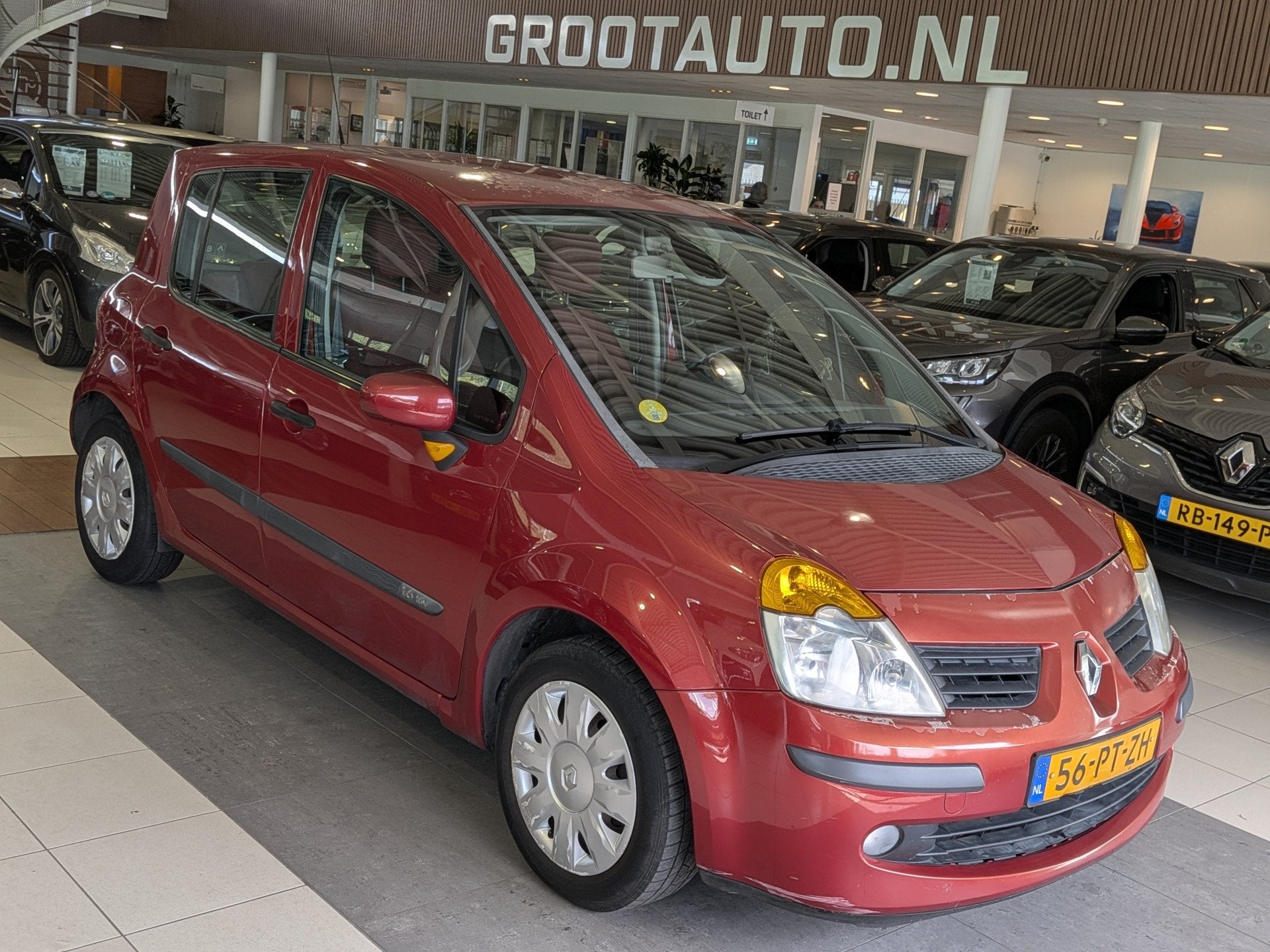 Renault Modus 1.6-16V Authentique Luxe Automaat Airco, Cruis, Auto's, Stof, Gebruikt, Lichtsensor, 4 cilinders