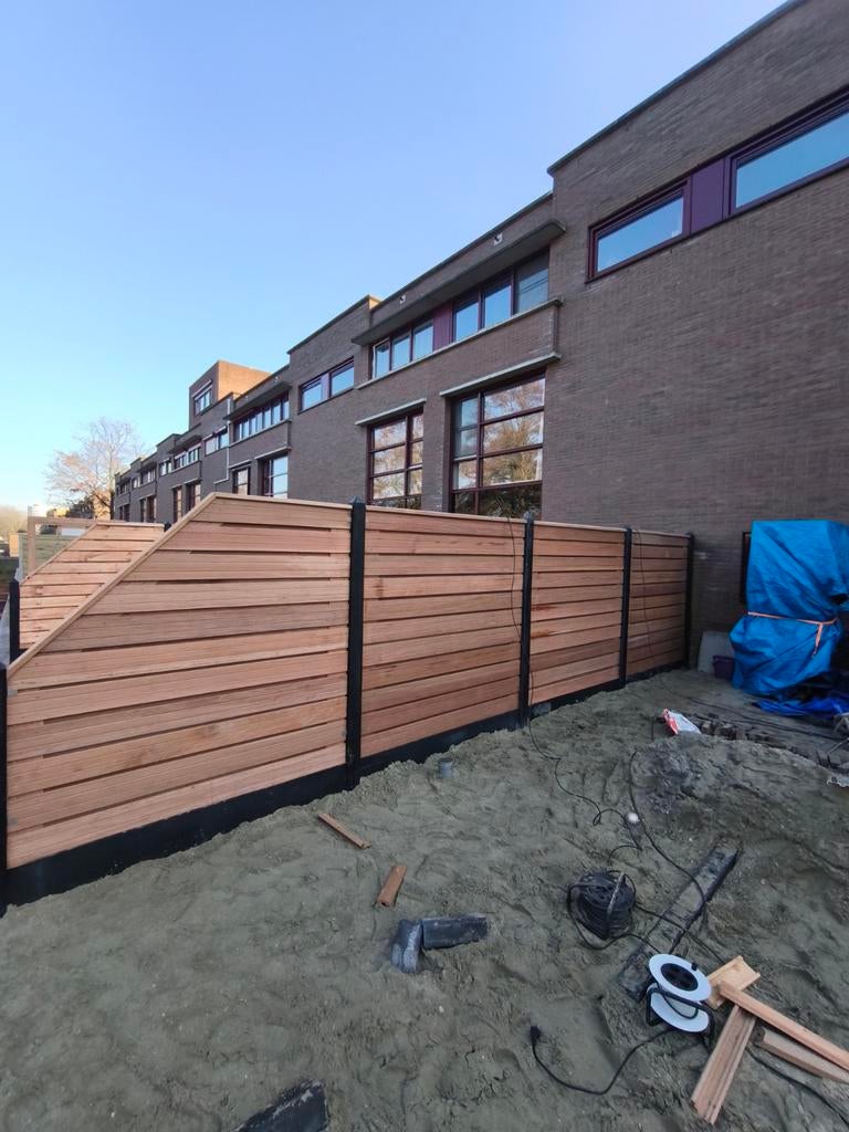 Schutting hout,beton en composiet, Verzenden, Hout, Minder dan 3 meter, 1 tot 2 meter