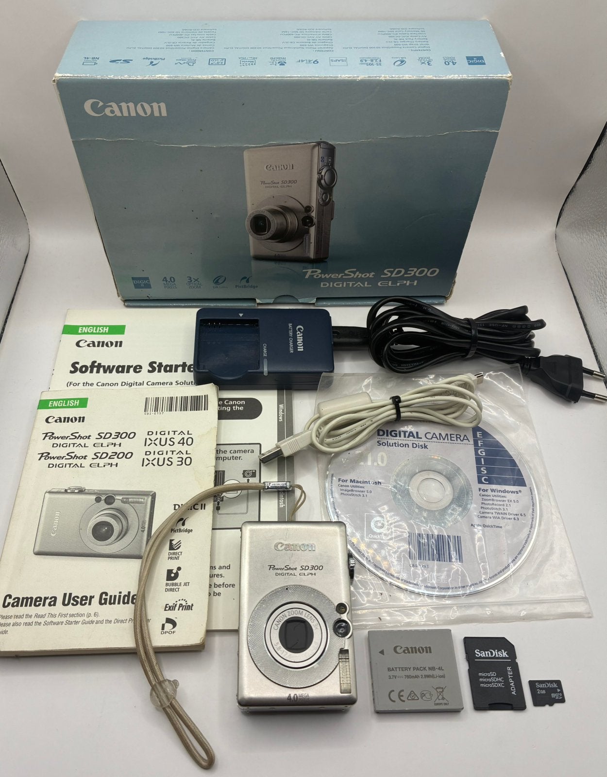 Canon PowerShot SD300 - compact camera, Ophalen of Verzenden, Zo goed als nieuw, Canon, 4 t/m 7 keer