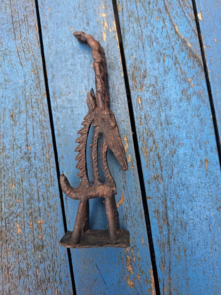 Vintage Afrikaans Bronzen Antilope Beeldje, Ophalen of Verzenden