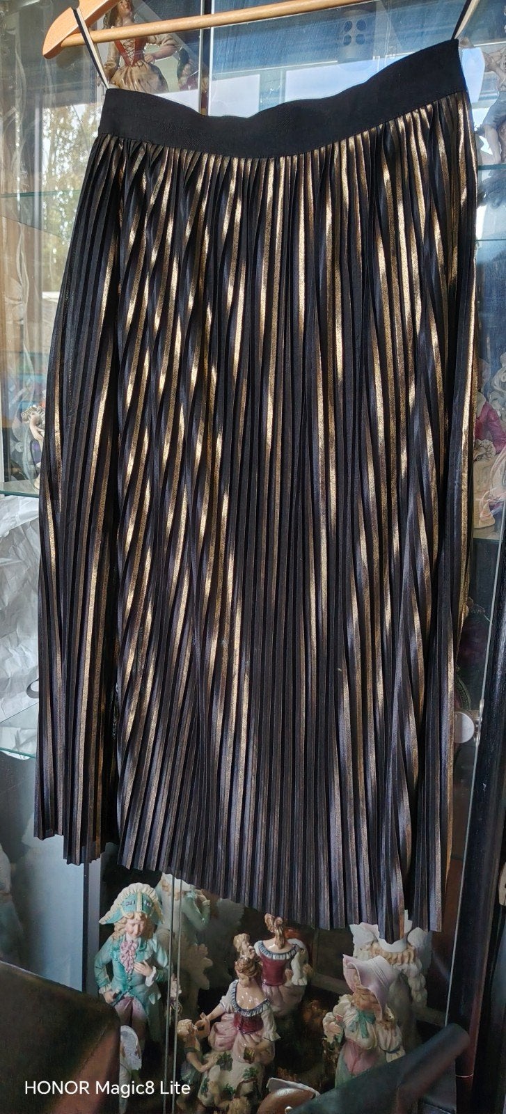 BY MALENE BIRGER plissé rok zwart/goud, Zwart, Ophalen of Verzenden, Zo goed als nieuw, Knielengte