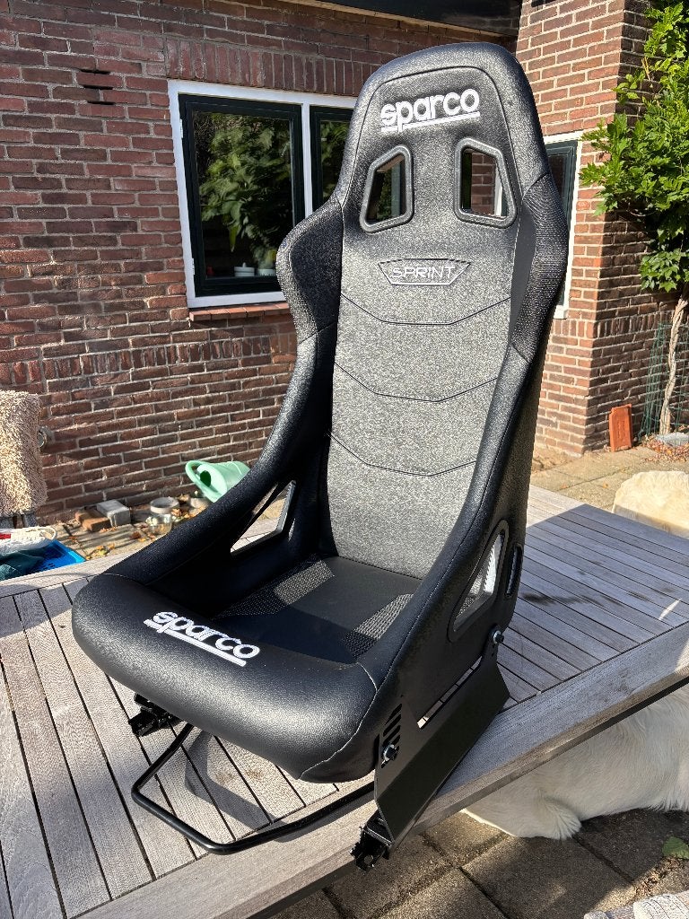 Sparco Kuipstoel met Seat Slider en Beugelset, Ophalen, Racestoel, Overige merken, Zo goed als nieuw