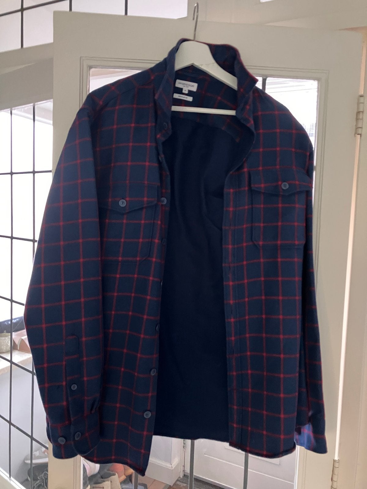 McGregor geruit overshirt - Blauw/Rood - Maat M, Ophalen, Zo goed als nieuw, Blauw, Halswijdte 39/40 (M)