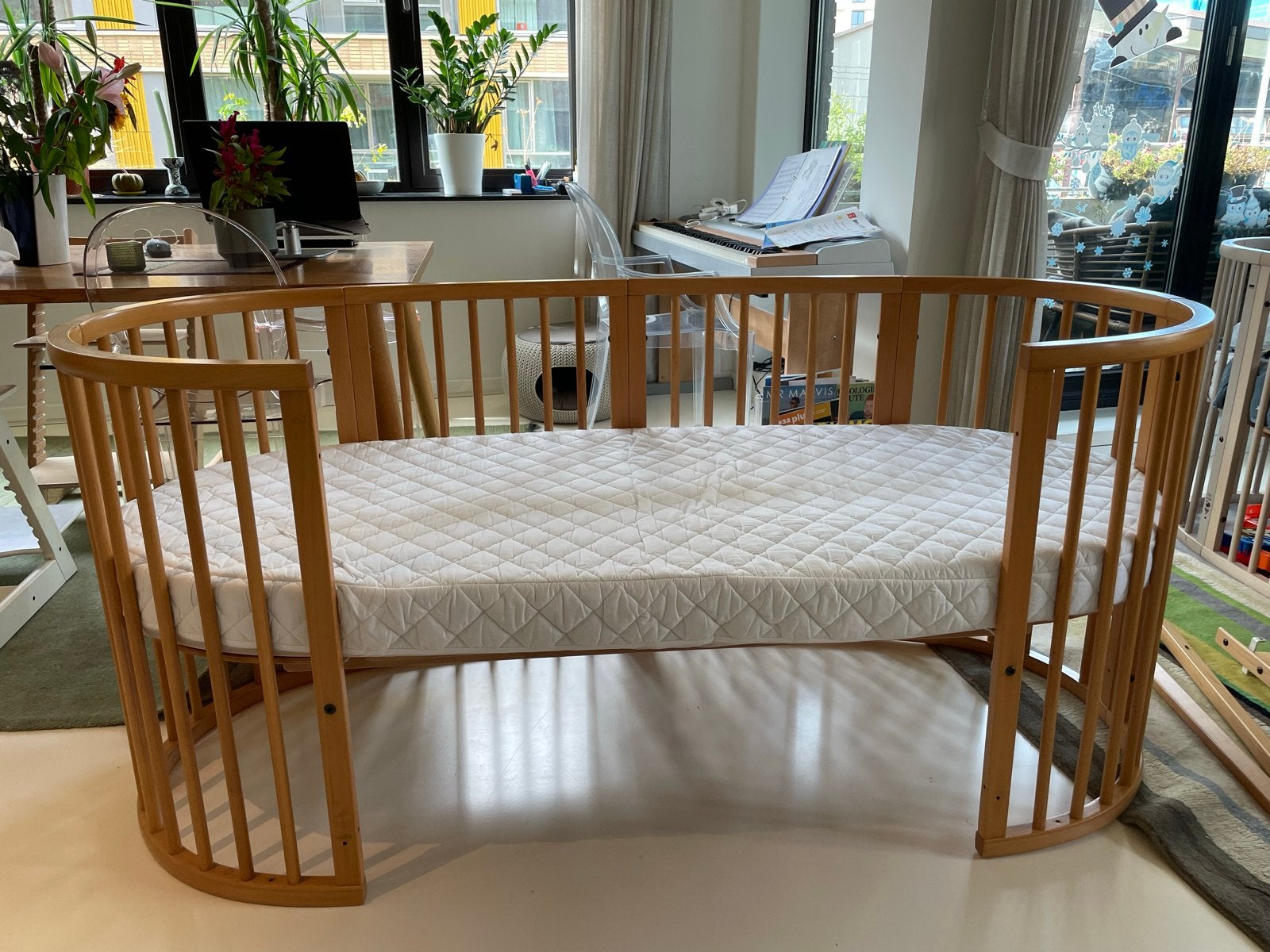 Stokke Mini,  Sleepi en bed Junior met matrassen, Ophalen, Gebruikt, 190 cm of minder, Hout