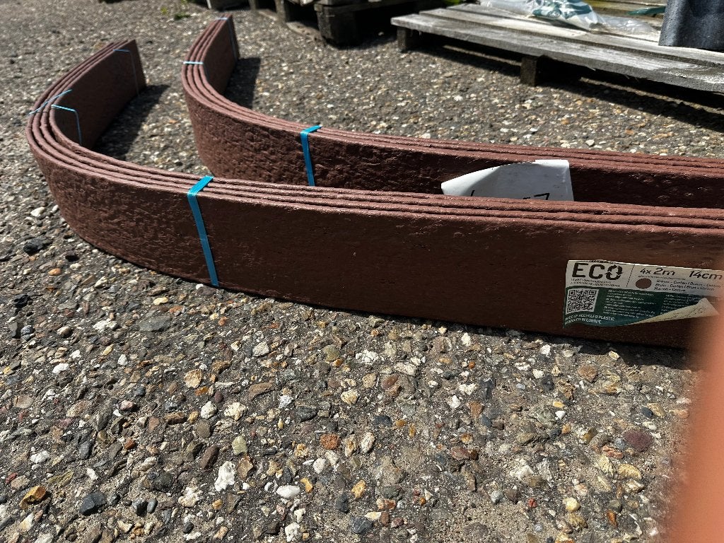 Partij 8st. ECO afboording Corten 14cm hoog, Ophalen, Kunststof, 100 tot 200 cm, Biels
