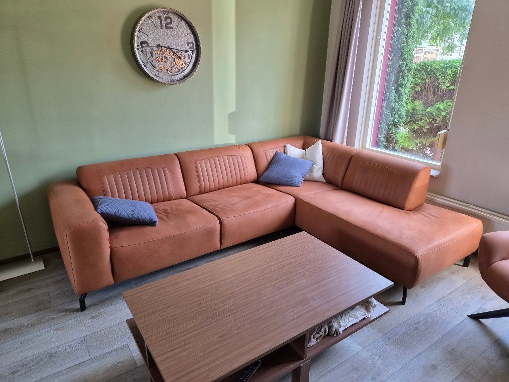 Hoekbank Otis rechts - cognac, Ophalen, Zo goed als nieuw, Kunststof, Cognac