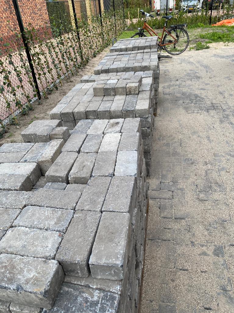 Betonklinker, Tuin en Terras, Ophalen, Gebruikt, Klinkers, 10 m² of meer