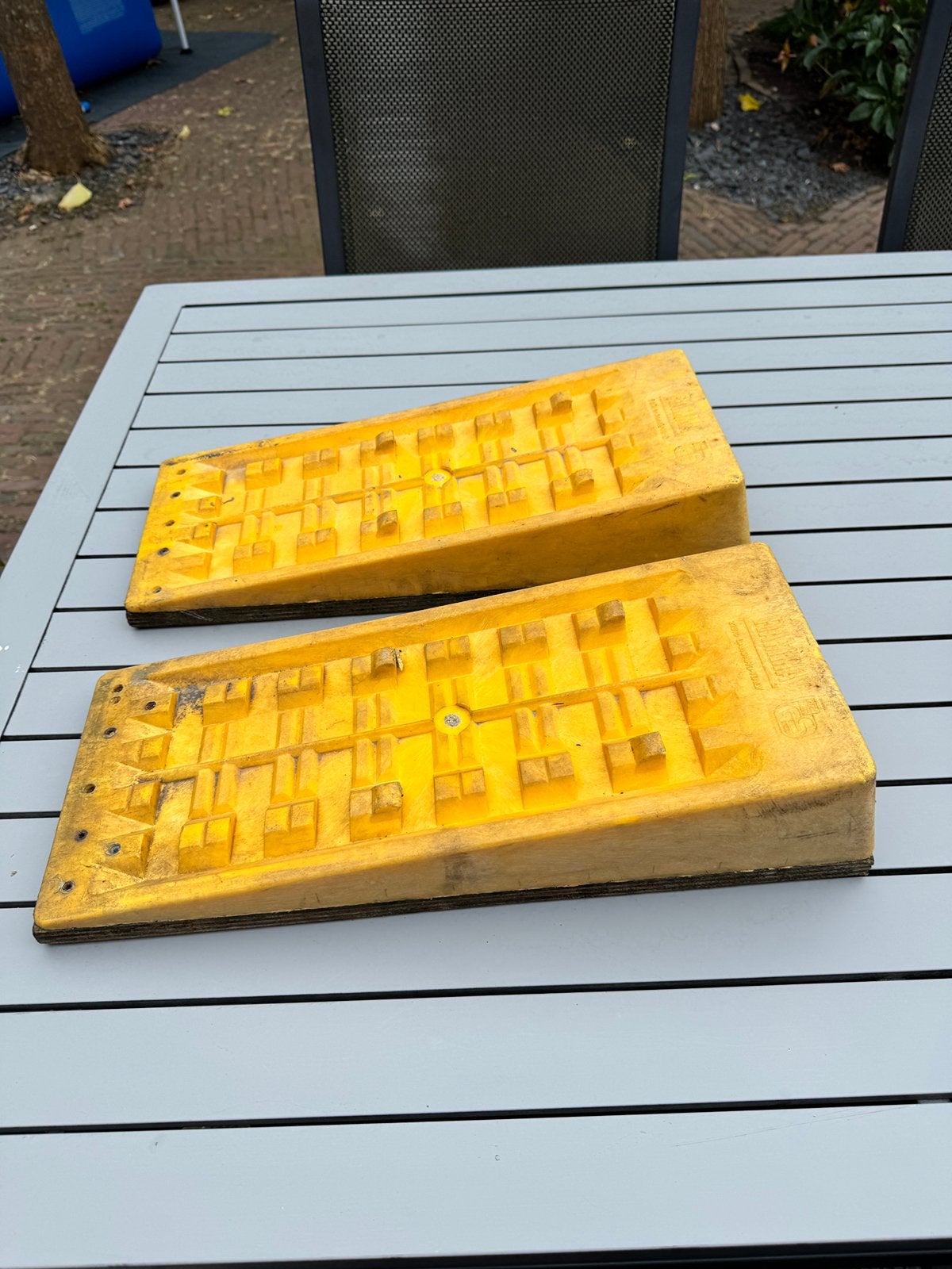 Wielblokken wielkeggen stopblokken, Ophalen, Gebruikt