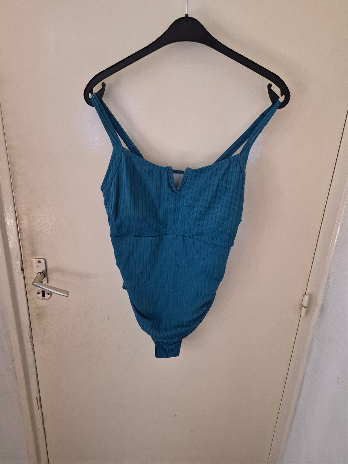 Badpak - Teal Ribbelstof - Maat 1XL, Kleding | Dames, Onbekend, Ophalen of Verzenden, Groen, Badpak