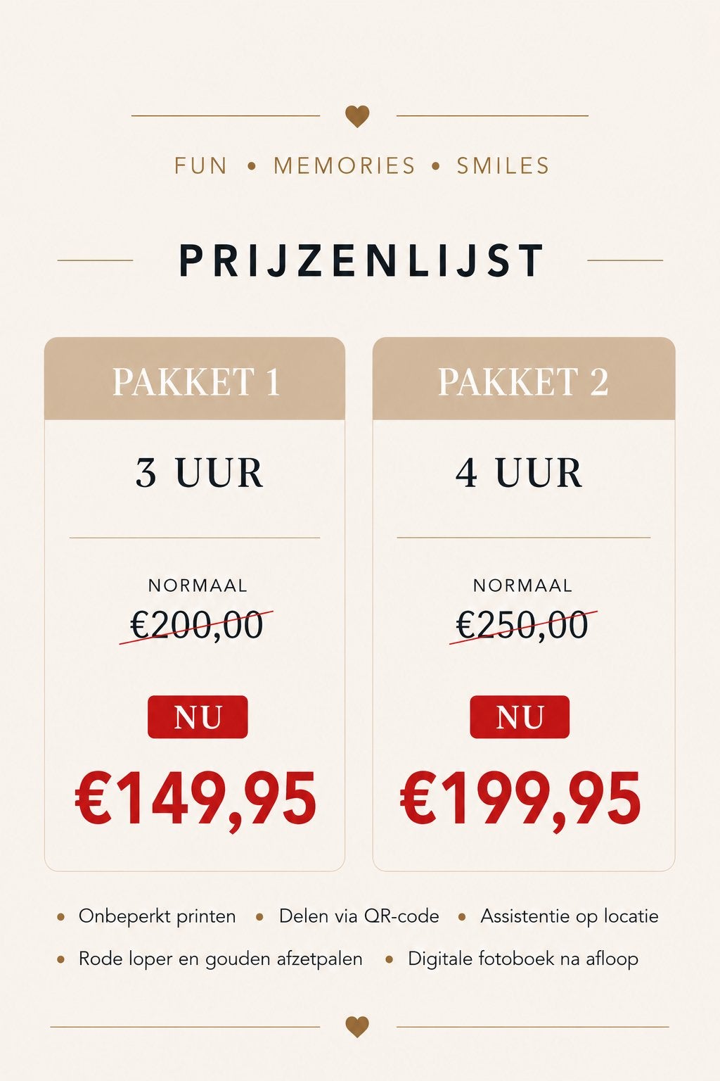 🔥ACTIE! Photobooth huren v.a €149,95 incl onbeperkt printen, Ophalen of Verzenden, Nieuw, Overige