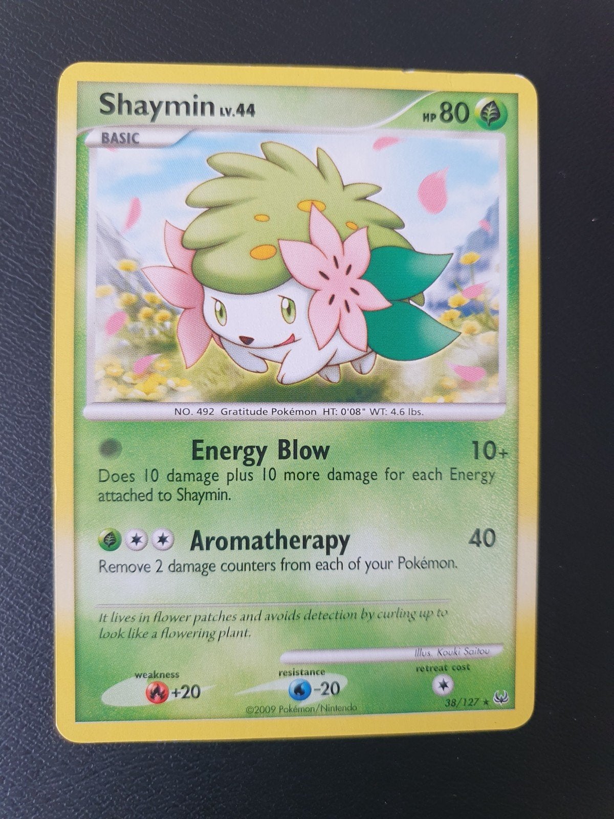 shaymin 38/127 pokemon kaart, Ophalen of Verzenden, Zo goed als nieuw, Losse kaart