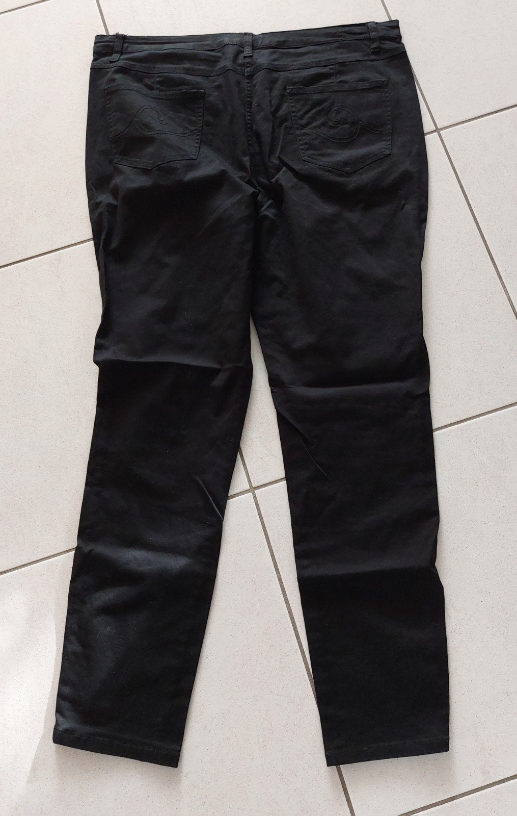 Zwarte Twill Broek Maat 46, Ophalen of Verzenden, Gedragen, Zwart