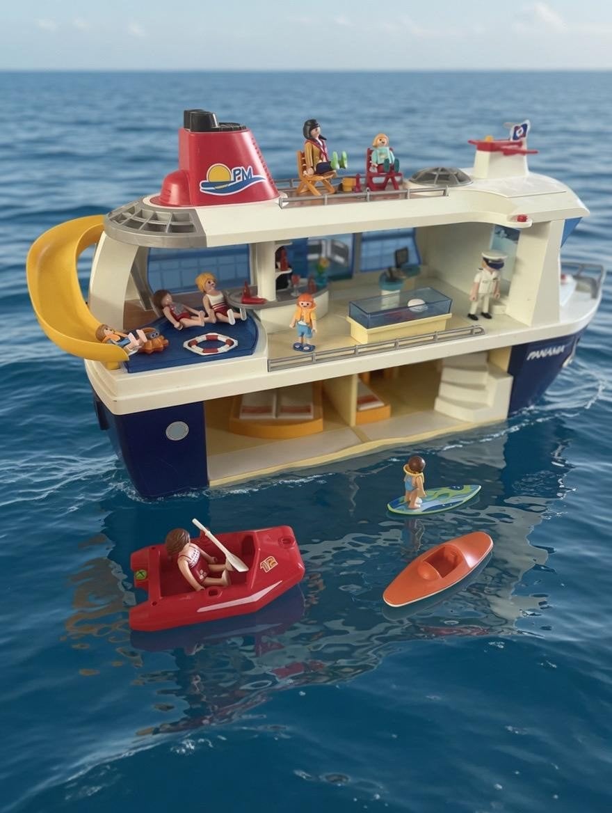 Playmobil Cruise Boot met Figuren en Accessoires, Ophalen, Complete set, Boot/Schip, Summer fun