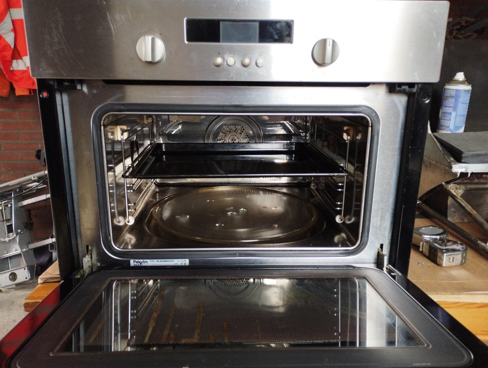 Pelgrim Combi-oven - Inbouw - RVS, Witgoed en Apparatuur, Ovens, Ophalen, 45 tot 50 cm, Gebruikt, Pelgrim
