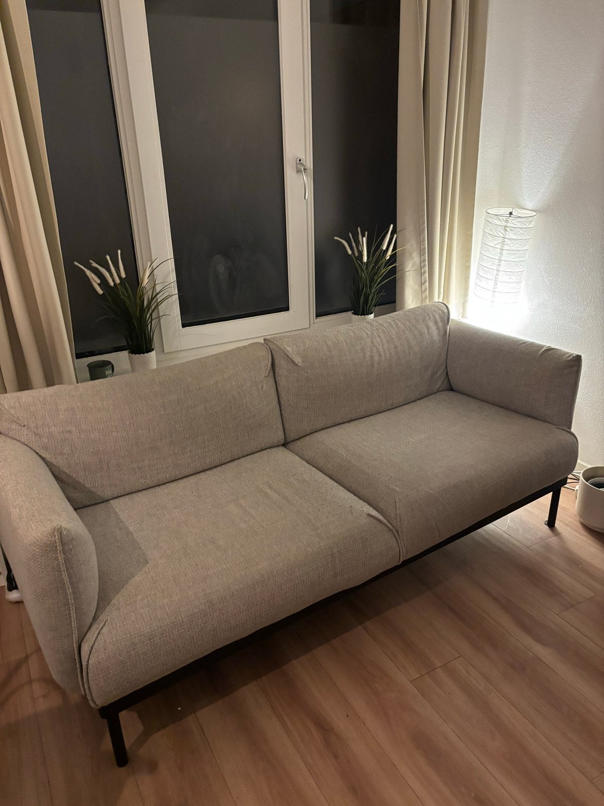 IKEA ÄPPLARYD 2-zitsbank, Lejde lichtgrijs, Ophalen, Gebruikt, Tweepersoons, 75 tot 100 cm