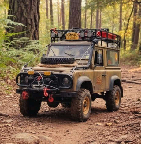Mooie Scaler Camel Trophy met werkende lichten en winch, Ophalen of Verzenden