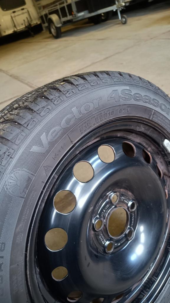 Stalen velgen Ford transit connect. 215/55/16 Goodyear all s, 16 inch, Banden en Velgen, Ophalen of Verzenden, All Season