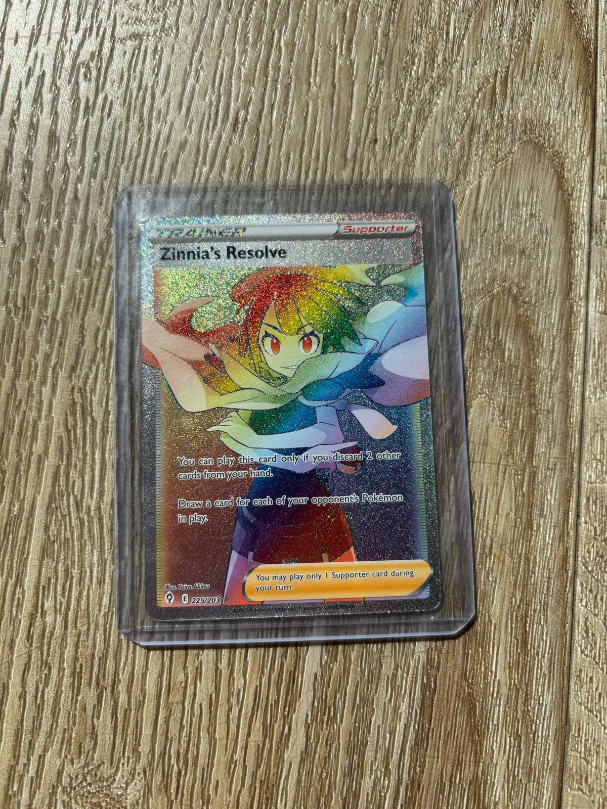 Pokémon TCG: Zinnia's Resolve Rainbow Rare Trainer Kaart, Ophalen of Verzenden, Zo goed als nieuw, Losse kaart, Foil