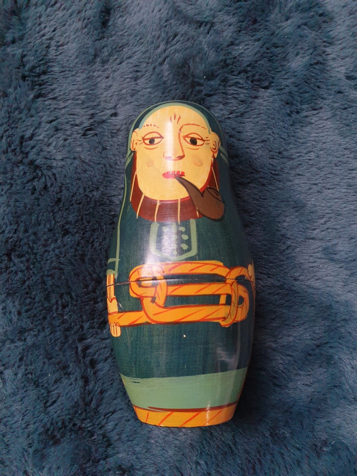 Vintage Matroesjka Poppen - Visserman Thema, Verzamelen, Ophalen of Verzenden, Gebruikt
