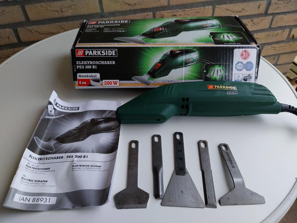 Parkside elektrische schaaf PES 200 B1 met 5 mesjes, Ophalen of Verzenden, Zo goed als nieuw, Minder dan 600 watt, Overige typen