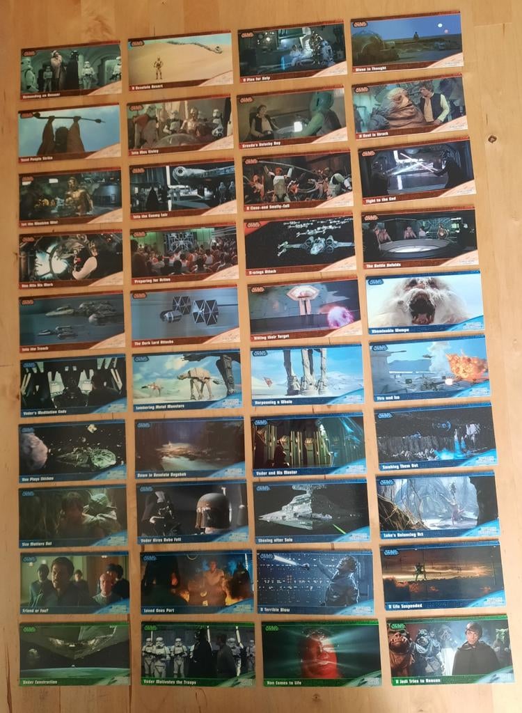STAR WARS RETURN OF THE JEDI - 57 WIDEVISION KAARTJES, Ophalen of Verzenden