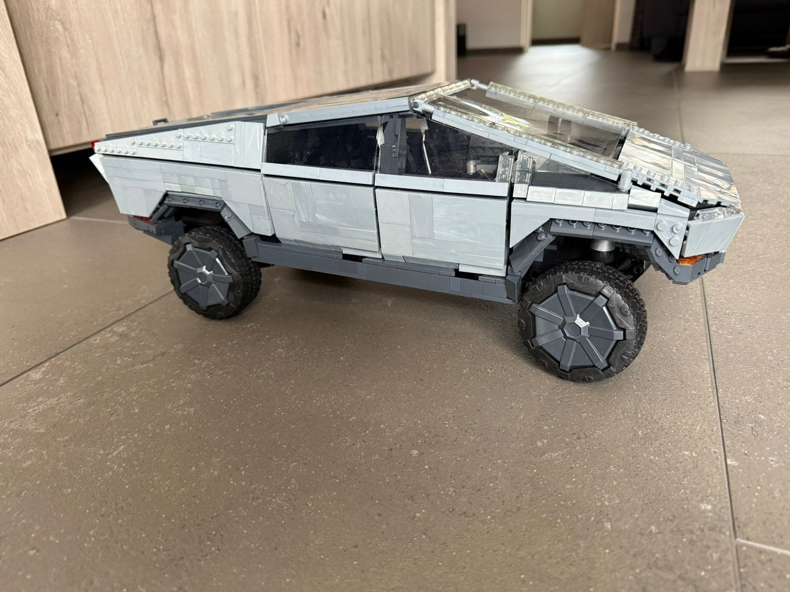Tesla cybertruck bouwset bouwstenen (net als lego)., Ophalen, Zo goed als nieuw, Groter dan 1:32, Overige merken