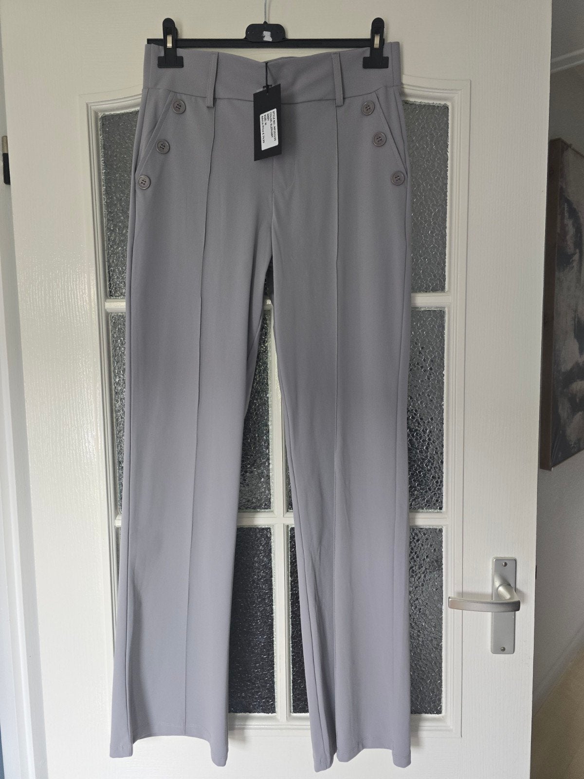 Nieuw mi piace wide leg knopen M grijs, Ophalen of Verzenden, Nieuw, Grijs, Lang