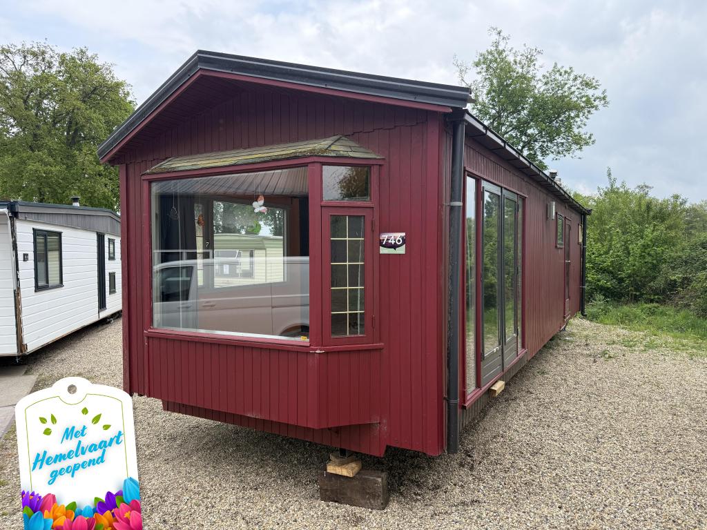 Houten chalet 10.50 x 3.30 m 2 Slp, Niet ingevuld, Niet ingevuld, Niet ingevuld