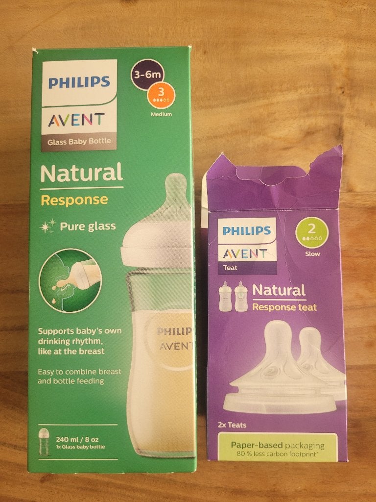 Philips Avent Natural glazen fles, Kinderen en Baby's, Babyvoeding en Toebehoren, Ophalen of Verzenden, Nieuw, Flessen- of potjesverwarmer