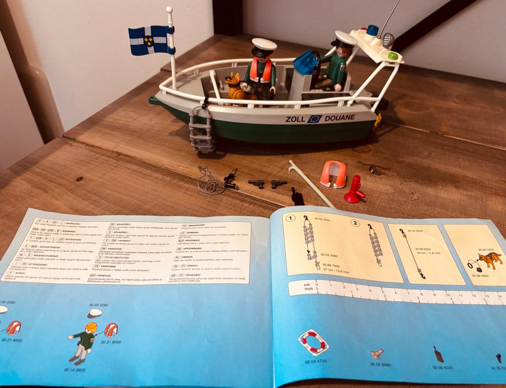 Playmobil 4471 Douaneboot met figuren en accessoires, Ophalen of Verzenden, Gebruikt, Complete set