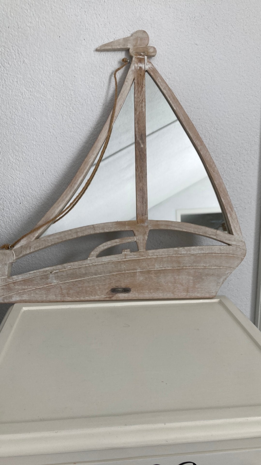 Riviera Maison spiegel in de vorm van een zeilboot, Huis en Inrichting, Woonaccessoires | Spiegels, Ophalen of Verzenden, Zo goed als nieuw